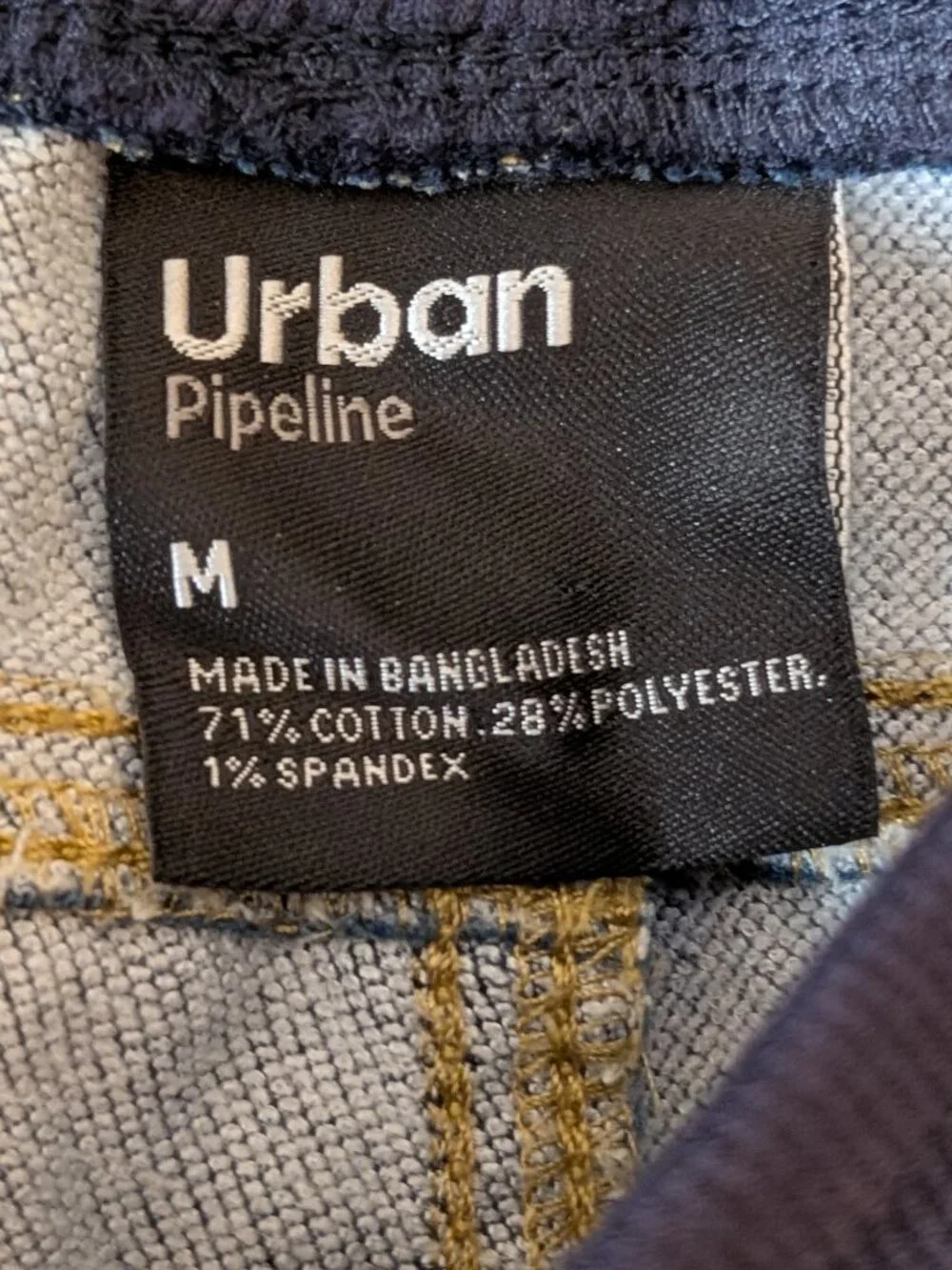 urban pipeline Blue Denim Jogger Jeans with Drawstring Waist Size Medium